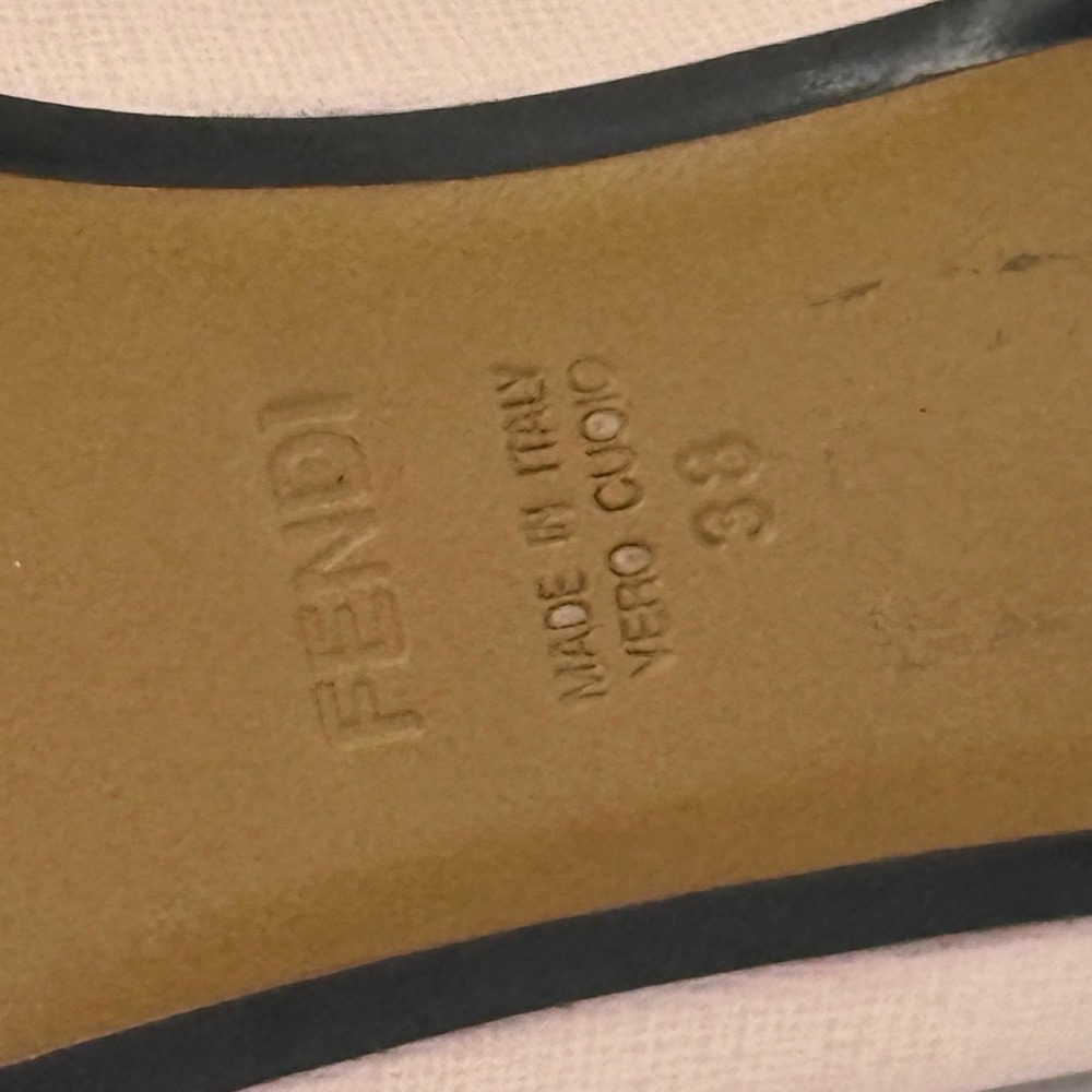 Fendi Bag Bugs Monster Eye Pink Saffiano Leather Ballet Flats Size 38 Italy - Picture 5 of 8